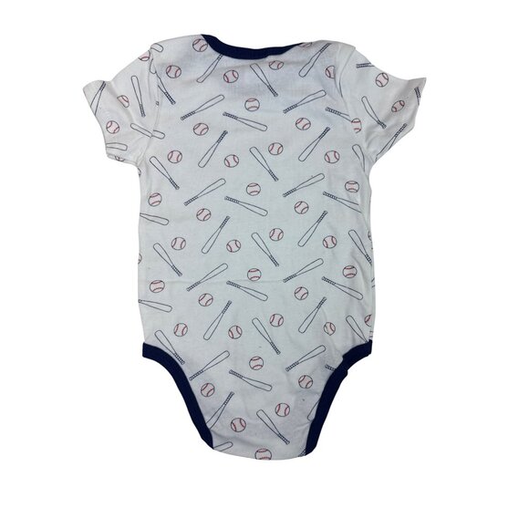 Baby Boy Baseball-Themed Short-Sleeve Bodysuit Set Soft Set Of 5 Sz 12M- New - Picture 3 of 15